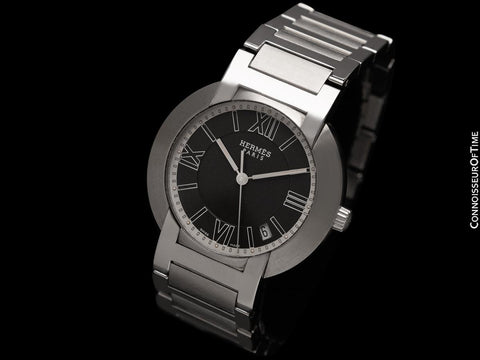 Hermes Nomade Mens 37mm Uncommon Auto-Quartz Watch - Stainless Steel