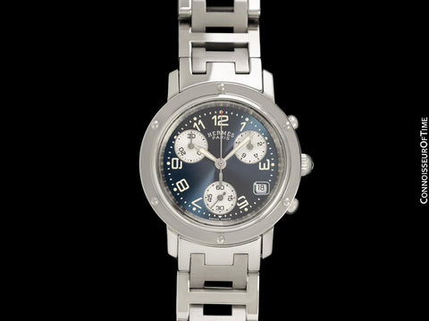 Hermes Clipper Ladies / Unisex Chronograph Quartz Watch - Stainless Steel