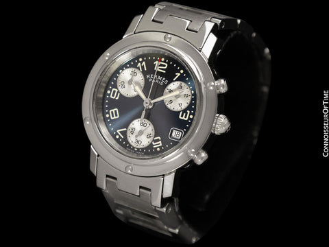 Hermes Clipper Ladies / Unisex Chronograph Quartz Watch - Stainless Steel