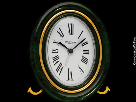 Jimmy Carter Owned & Used Cartier Baignoire Desk Clock, Gilt Brass - Presidential Provenance