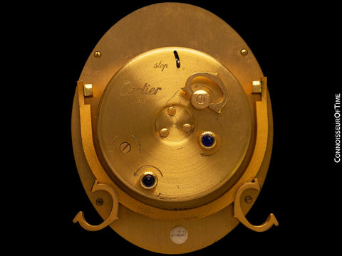 Jimmy Carter Owned & Used Cartier Baignoire Desk Clock, Gilt Brass - Presidential Provenance