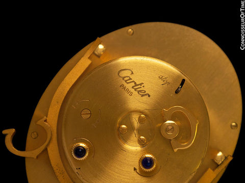 Jimmy Carter Owned & Used Cartier Baignoire Desk Clock, Gilt Brass - Presidential Provenance