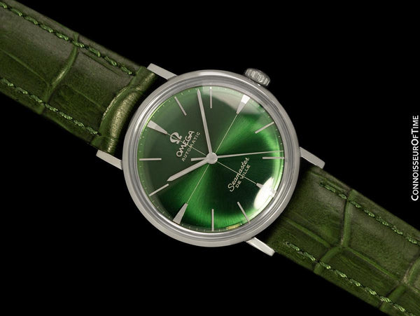 1960's Omega Seamaster De Ville Vintage Mens Cal. 565 Automatic Watch with Emerald Green Dial - Stainless Steel