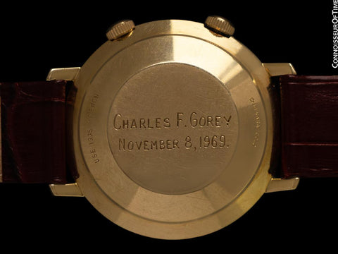 1969 Jaeger-LeCoultre Vintage Mens Memovox Alarm Reveil, Automatic - 14K Gold