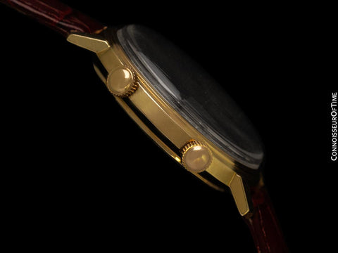1969 Jaeger-LeCoultre Vintage Mens Memovox Alarm Reveil, Automatic - 14K Gold
