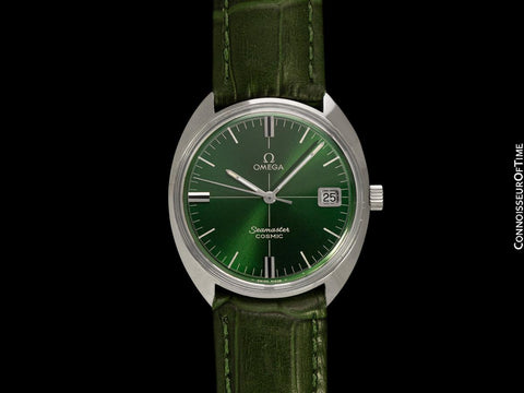 1969 Omega Seamaster Cosmic Vintage Mens Watch with Emerald Green Dial - Stainless Steel