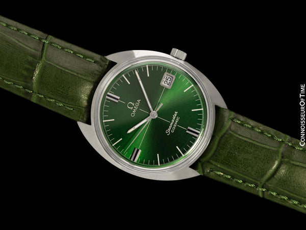 1969 Omega Seamaster Cosmic Vintage Mens Watch with Emerald Green Dial - Stainless Steel