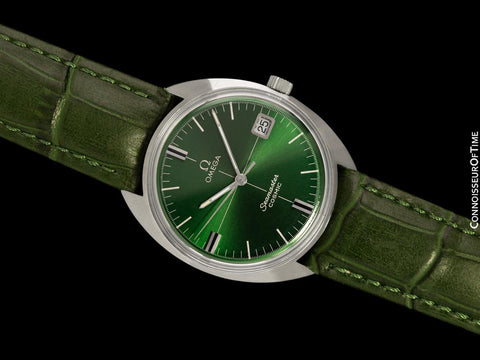 1969 Omega Seamaster Cosmic Vintage Mens Watch with Emerald Green Dial - Stainless Steel