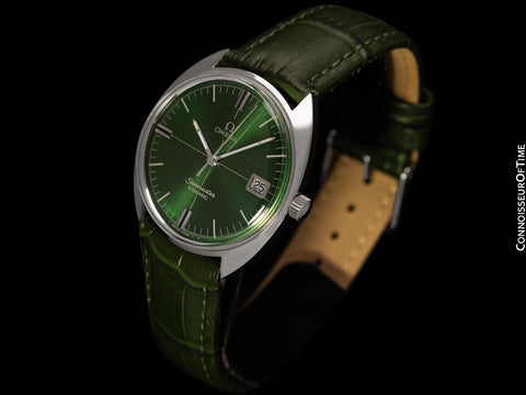 1969 Omega Seamaster Cosmic Vintage Mens Watch with Emerald Green Dial - Stainless Steel