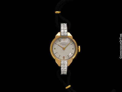 1955 Patek Philippe Vintage Ladies Fancy Lug Watch - 18K Gold & Diamonds