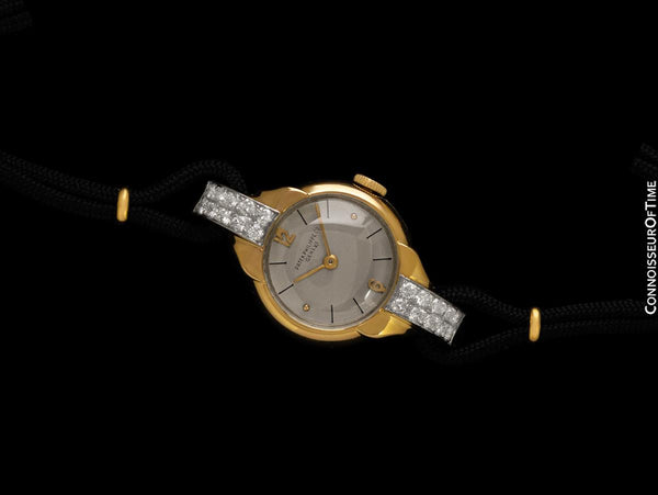 1955 Patek Philippe Vintage Ladies Fancy Lug Watch - 18K Gold & Diamonds