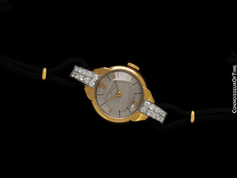 1955 Patek Philippe Vintage Ladies Fancy Lug Watch - 18K Gold & Diamonds