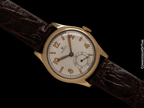 1950 Rolex Precision Vintage Mens Dress Watch - 9K Gold