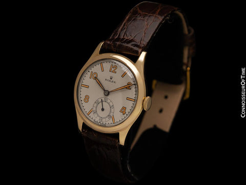 1950 Rolex Precision Vintage Mens Dress Watch - 9K Gold