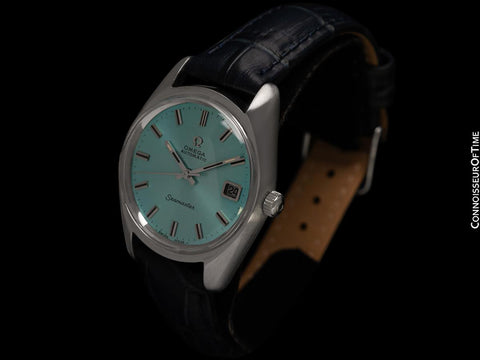 1969 Omega Seamaster Mens Vintage Watch with Automatic Cal. 565 Movement and Tiffany Blue Dial - Stainless Steel