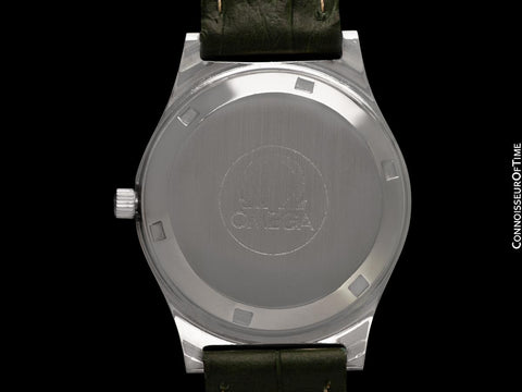 1973 Omega Seamaster Mens Vintage Full Size Emerald Green Watch, Automatic, Date - Stainless Steel