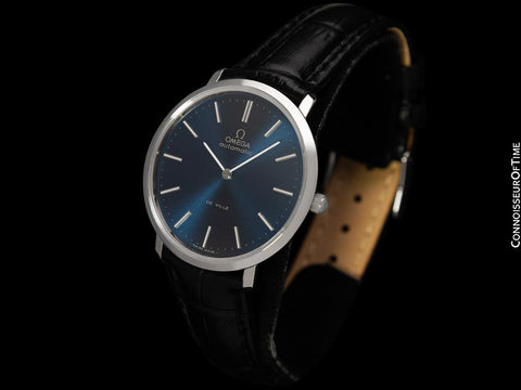1973 Omega Vintage De Ville Mens Full Size Automatic Watch with Royal Blue Dial - Stainless Steel