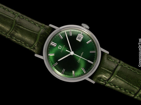 1961 Omega Seamaster De Ville Vintage Mens Cal. 610 Handwound Watch with Emerald Green Dial - Stainless Steel