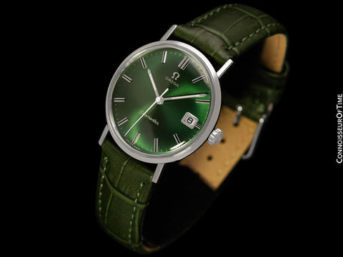 1961 Omega Seamaster De Ville Vintage Mens Cal. 610 Handwound Watch with Emerald Green Dial - Stainless Steel