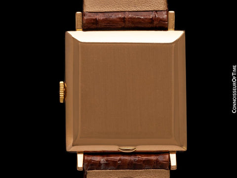 1960's Patek Philippe Vintage Mens Handwound Gondolo Square Dress Watch, Ref. 3430 - 18K Rose Gold