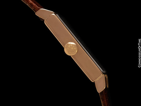 1960's Patek Philippe Vintage Mens Handwound Gondolo Square Dress Watch, Ref. 3430 - 18K Rose Gold