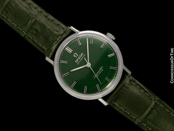 1962 Omega Seamaster De Ville Emerald Green Vintage Mens Automatic Watch - Stainless Steel