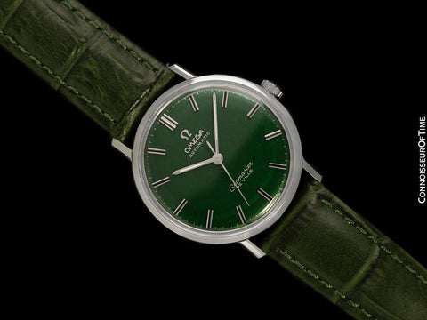 1962 Omega Seamaster De Ville Emerald Green Vintage Mens Automatic Watch - Stainless Steel