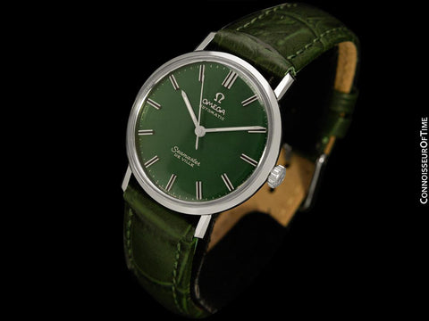 1962 Omega Seamaster De Ville Emerald Green Vintage Mens Automatic Watch - Stainless Steel