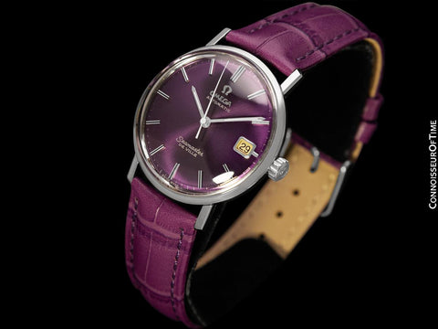1966 Omega Seamaster Mens Vintage Cal. 565 Watch with Purple Dial - Stainless Steel