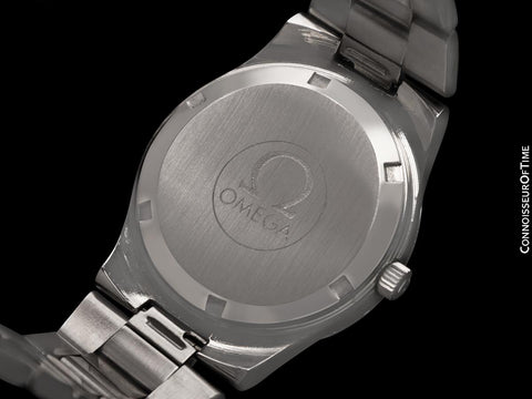 1970's Omega Geneve Vintage Retro Full Size Day Date Mens Watch - Stainless Steel
