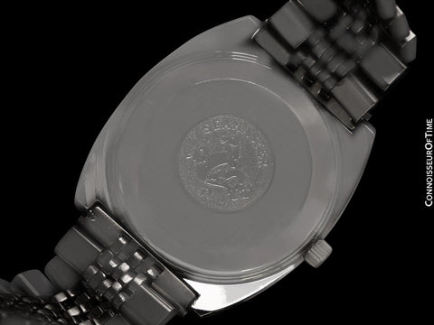 1979 Omega Seamaster Vintage Mens Bracelet Automatic Day Date Royal Blue Watch - Stainless Steel