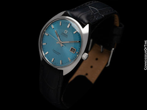 1967 Omega Vintage Mens Seamaster Cosmic Retro Cal. 565 Watch with Sky Blue Dial - Stainless Steel