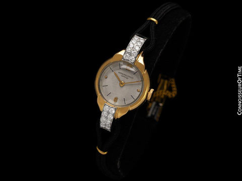1955 Patek Philippe Vintage Ladies Fancy Lug Watch - 18K Gold & Diamonds