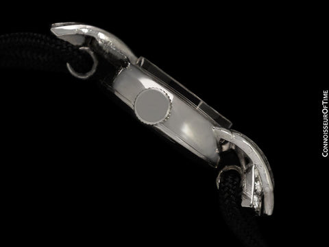 1950's Patek Philippe Vintage Ladies Ref. 3036 Watch with Sculpted Lugs - 18K White Gold & Diamonds
