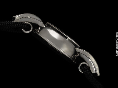 1950's Patek Philippe Vintage Ladies Ref. 3036 Watch with Sculpted Lugs - 18K White Gold & Diamonds