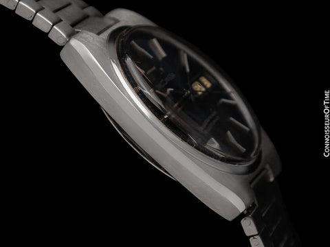 1979 Omega Seamaster Vintage Mens Bracelet Automatic Day Date Smoked Sapphire Blue Watch - Stainless Steel