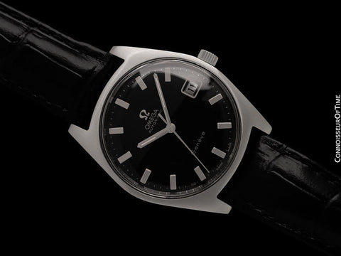 1967 Omega Geneve Vintage Mens Cal. 565 Automatic Watch with Black Dial - Stainless Steel