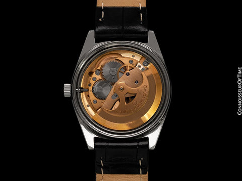 1967 Omega Geneve Vintage Mens Cal. 565 Automatic Watch with Black Dial - Stainless Steel