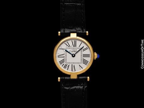 Must De Cartier Vendome Ladies Vermeil Watch - 18K Gold Over Sterling Silver