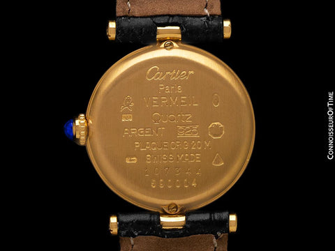 Must De Cartier Vendome Ladies Vermeil Watch - 18K Gold Over Sterling Silver