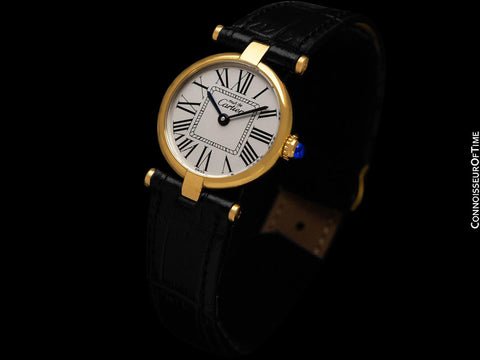 Must De Cartier Vendome Ladies Vermeil Watch - 18K Gold Over Sterling Silver