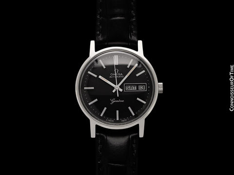 1972 Omega Geneve Vintage Automatic Day Date Mens Watch - Stainless Steel