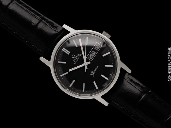 1972 Omega Geneve Vintage Automatic Day Date Mens Watch - Stainless Steel