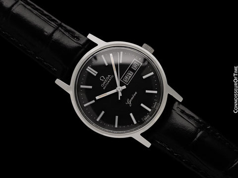 1972 Omega Geneve Vintage Automatic Day Date Mens Watch - Stainless Steel