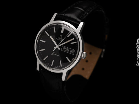 1972 Omega Geneve Vintage Automatic Day Date Mens Watch - Stainless Steel