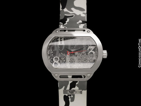 Dunamis (Jason of Beverly Hills) Spartan Mens Large 3+ Carats of Floating Diamonds Watch - Box & Booklet