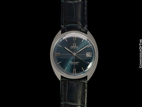 1971 Omega Vintage Mens Seamaster Cosmic Retro Cal. 565 Watch with Smoked Sapphire Dial - Stainless Steel