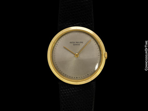 c. 1970 Patek Philippe Vintage Mens Handwound Watch, Ref. 3459 Disco Volante Style - 18K Gold