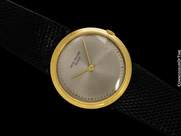 c. 1970 Patek Philippe Vintage Mens Handwound Watch, Ref. 3459 Disco Volante Style - 18K Gold