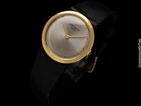c. 1970 Patek Philippe Vintage Mens Handwound Watch, Ref. 3459 Disco Volante Style - 18K Gold